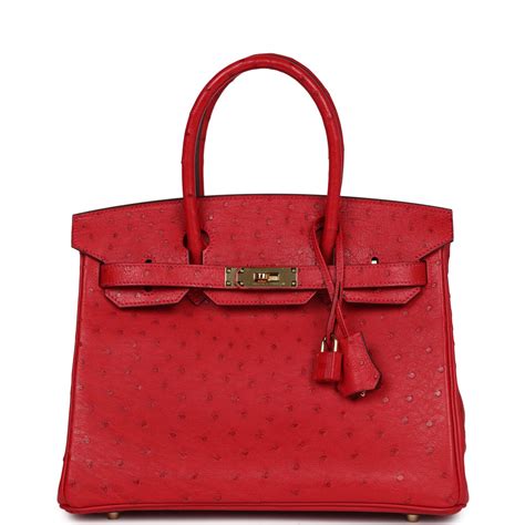 hermes rouge vif ostrich birkin
